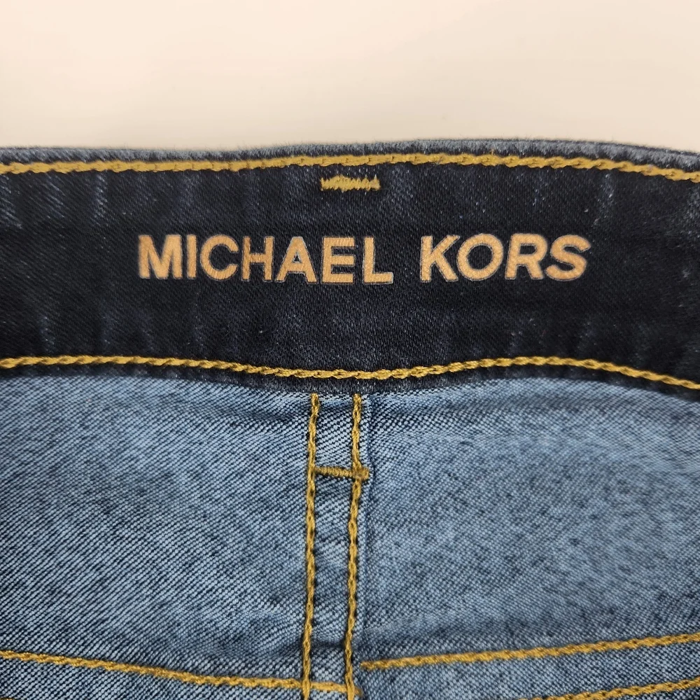 Michael Kors Izzy Cropped Skinny Dark Blue Jeans Size 6